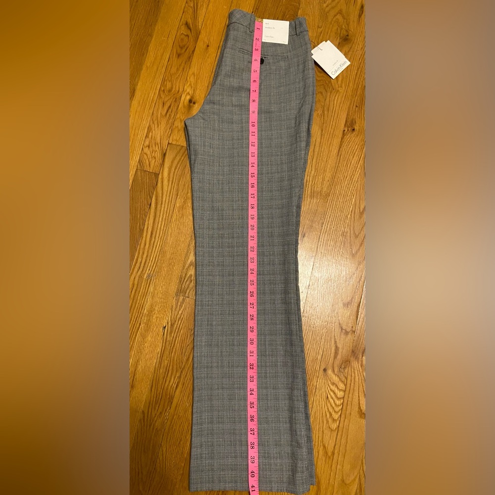 NWT Calvin Klein Stylish Black and White Plaid Pants